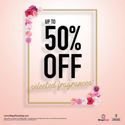 Up to 50% off on selected fragrances