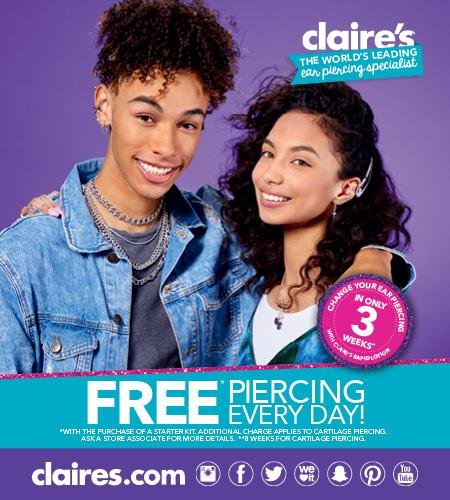 Free ear piercing